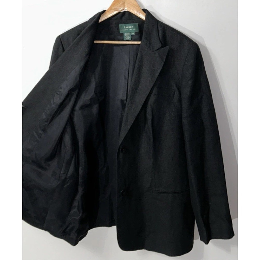 Lauren Ralph Lauren 2 Button Linen Sport Coat Blazer Plus Sz 18 18W Clean